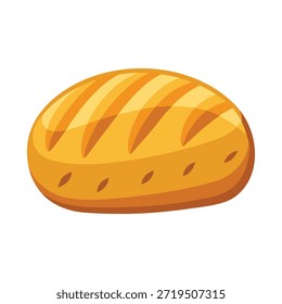 Ilustração vetorial de pão em forma inteira para o café da manhã	