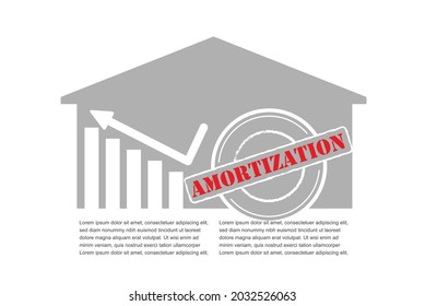 Vector illustration of loan amortization concept