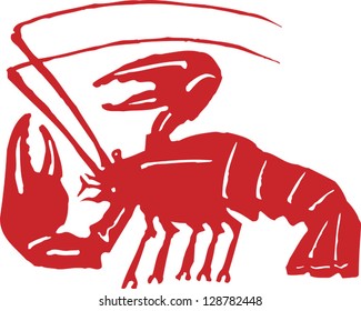Vector illustration of a lobster