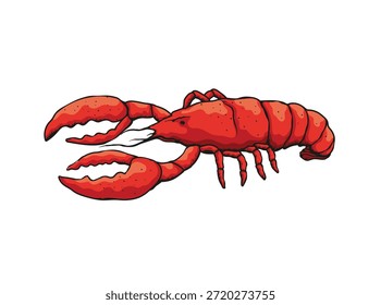 Ilustración vectorial de una langosta