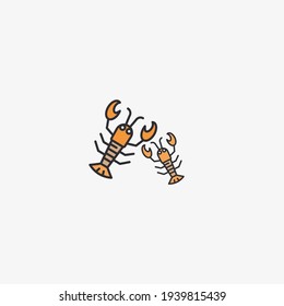 Vector illustration of lobster icon