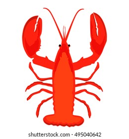 Vector illustration lobster icon. Fresh seafood