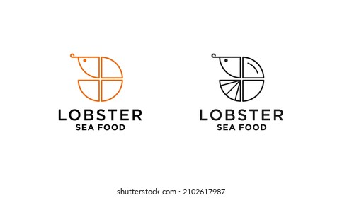 Vector illustration of Lobster line art style. Can used as logo, brands, mascots and tattoo