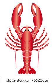 vector illustration of a lobster pictogram