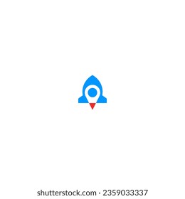 vector illustration of local rocket