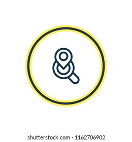 Vector illustration of local search icon line. Beautiful advertisement element also can be used as find location icon element.