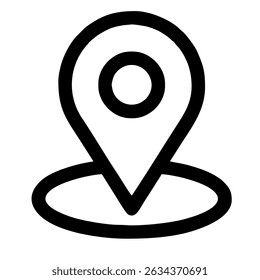 ilustração vetorial do ícone Localização isolado no fundo branco.