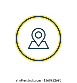 Vector illustration of location icon line. Beautiful connect element also can be used as position icon element.