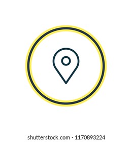 Vector illustration of location icon line. Beautiful application element also can be used as pinpoint icon element.