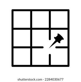 icono del pin de ubicación de ilustración vectorial. Icono de navegación sobre fondo blanco