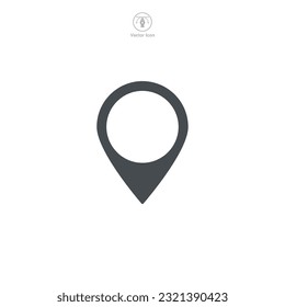 A vector illustration of a location pin icon, effectively visualizing destination, direction, or place. Great for mapping or geographical references