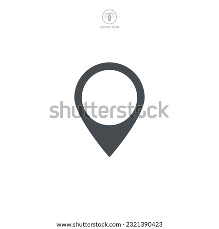 A vector illustration of a location pin icon, effectively visualizing destination, direction, or place. Great for mapping or geographical references