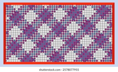 Vector illustration of a Loce mat, a traditional woven mat from Manggarai, Indonesia.