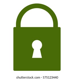 Vector Illustration of Lock in Green Icon
