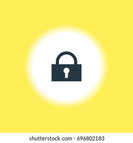 Vector Illustration Of Lock Icon. Beautiful Member Element Also Can Be Used As Padlock  Element.