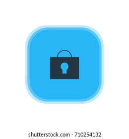 Vector Illustration Of Lock Icon. Beautiful Web Element Also Can Be Used As Keyhole Element.