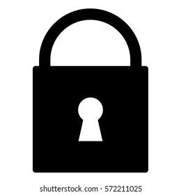 Ilustración vectorial del icono de bloqueo en negro
