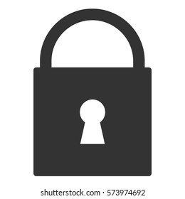 Ilustración vectorial del icono de bloqueo en negro
