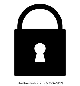 Vector Illustration of Lock Icon in black