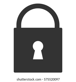 Vector Illustration of Lock Icon in Black 
