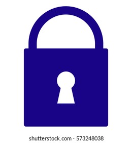 Vector Illustration of Lock Icon in Blue
