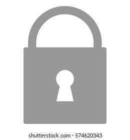 Vector Illustration of Lock Icon in Gray
