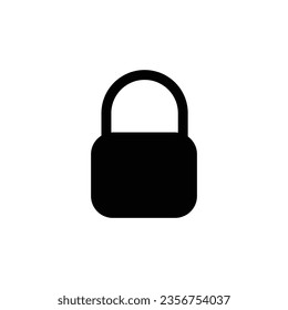 Vector illustration of lock icon on white background