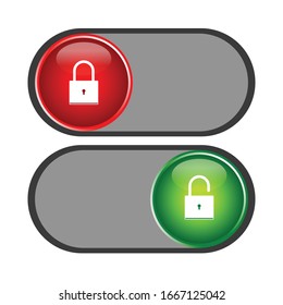vector illustration of a lock icon lock slide, lock and unlock