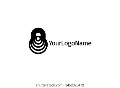 Vector illustration of lock logo design. Isolated on white background.