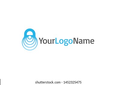 Vector illustration. Lock logo design. Isolated on white background.
