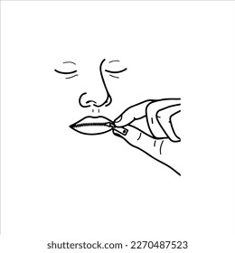 ilustración vectorial del concepto de boca de bloqueo