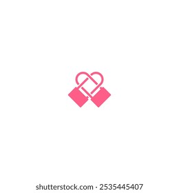 vector illustration of locked love