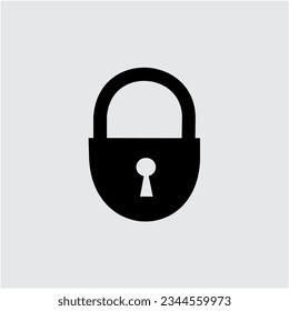 Vector illustration of a locked padlock, suitable for a symbol or icon