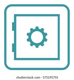 Ilustración vectorial de Locker en icono azul
