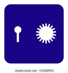 Ilustración vectorial del icono de Locker en azul