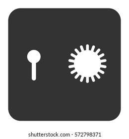 Vector Illustration of Locker Icon in Grey
