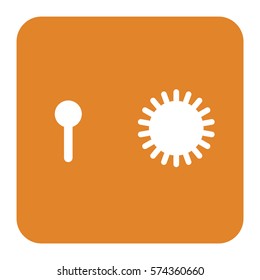 Vector Illustration of Locker Icon In Orange
