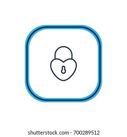 Vector Illustration Of Locker Outline. Beautiful Amour Element Also Can Be Used As Lock  Element.
