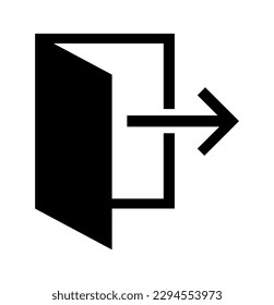 vector illustration of log out icon on white background