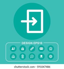Vector Illustration Log Out Icon