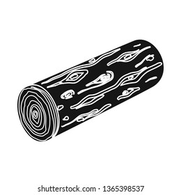 Vector illustration of log and piece icon. Collection of log and timber vector icon for stock.