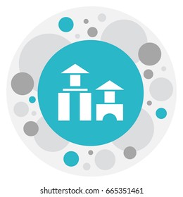 Vector Illustration Of Logical Symbol On Structure Icon. Premium Quality Isolated Architecture Element In Trendy Flat Style.