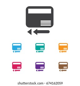 Vector Illustration Of Logical Symbol On Bank Payment Icon. Premium Quality Isolated Credit Card Element In Trendy Flat Style.