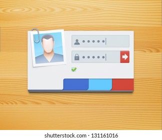 Vector illustration of login screen concept
