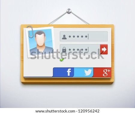 Vector illustration of login screen concept