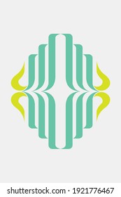 vector illustration logo abstract template which has the meaning of consistency, increasing profit, and mosque dome. 4000x6000 pixel perfect.
