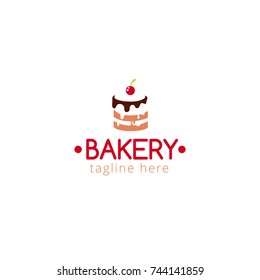 Vector Illustration Logo Bakery For Cafe, Cake Bar, Restaurant, Food