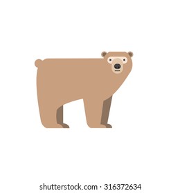 Vector  illustration logo of bear isolated on a white backgrounds. 