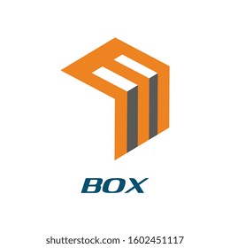 Vector illustration of a logo box for business