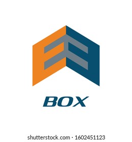 Vector illustration of a logo box for business